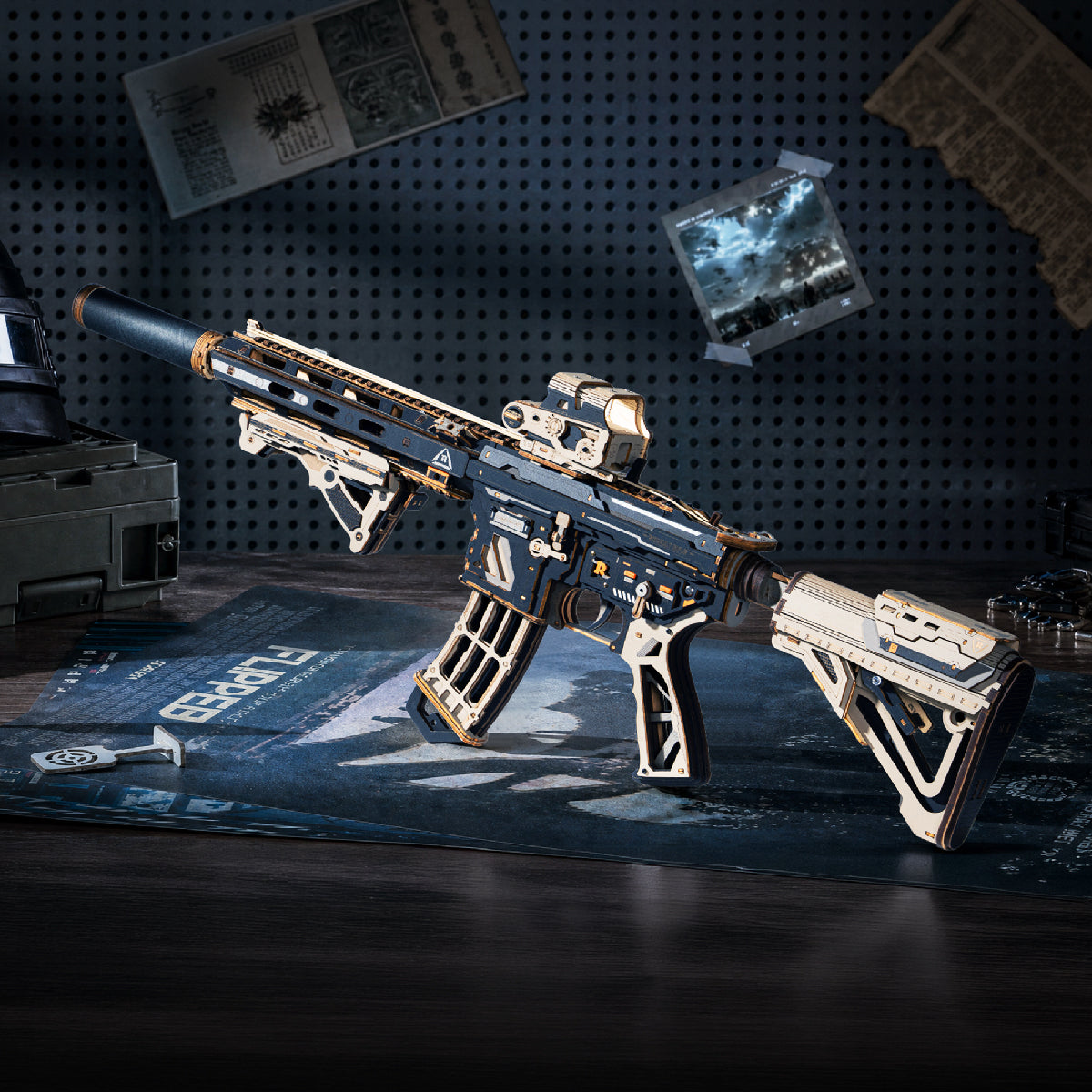 Robotime ROKR M416 Carbine 3D Wooden Puzzle LQB02