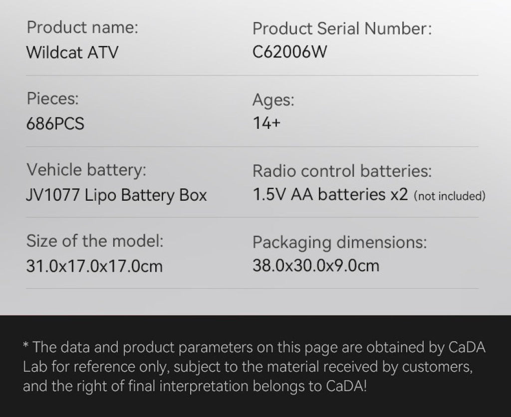 Cada Arctic Cat Wildcat C62006W