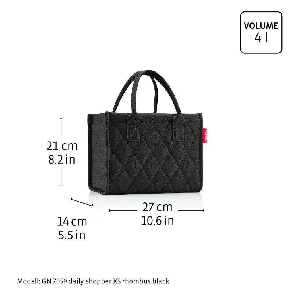 daily shopper XS rhombus midnight gold