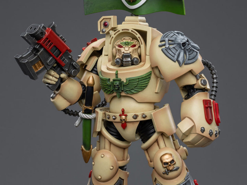 Joytoy Warhammer 40K Dark Angels Deathwing Ancient With Company Banner Jt9176 Warhammer