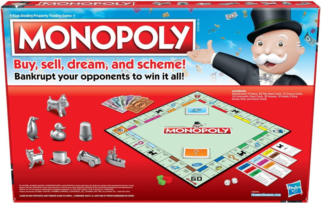 Monopoly Family Board Game (Token Vote Edition) Hasbro Gaming
