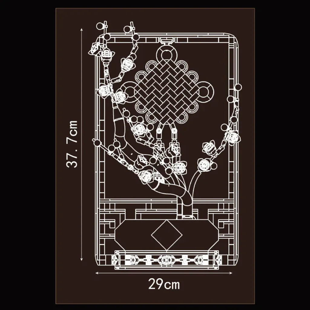 Mould King 10014 Flower Bouquet Building Block The Plum Blossom With Vase Mould King