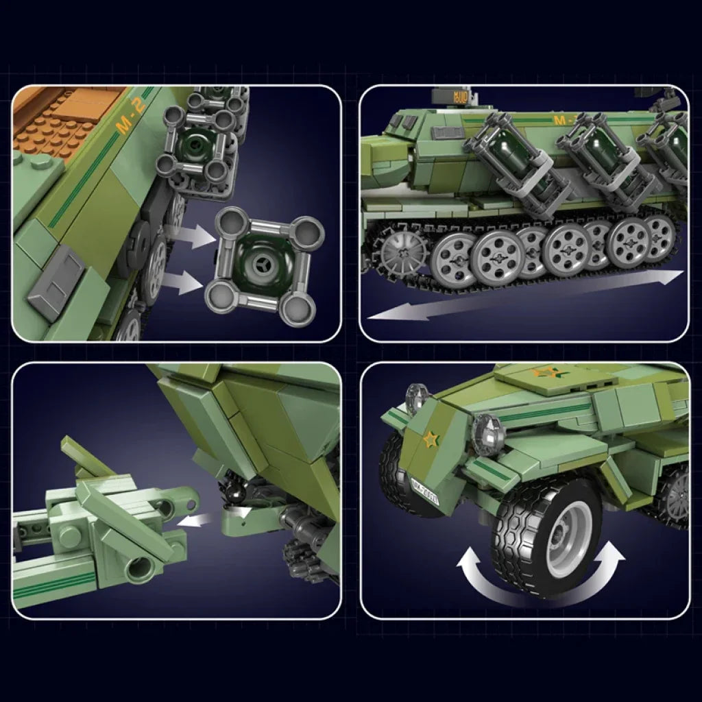 Mould King 20027 Military Tank Half Tracked Armored Vehicle Mould King