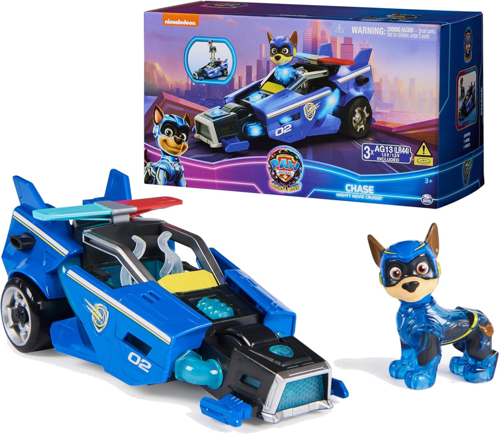 Paw Patrol Toy Car With Chase Mighty Pups Action Figure Lights And Sounds