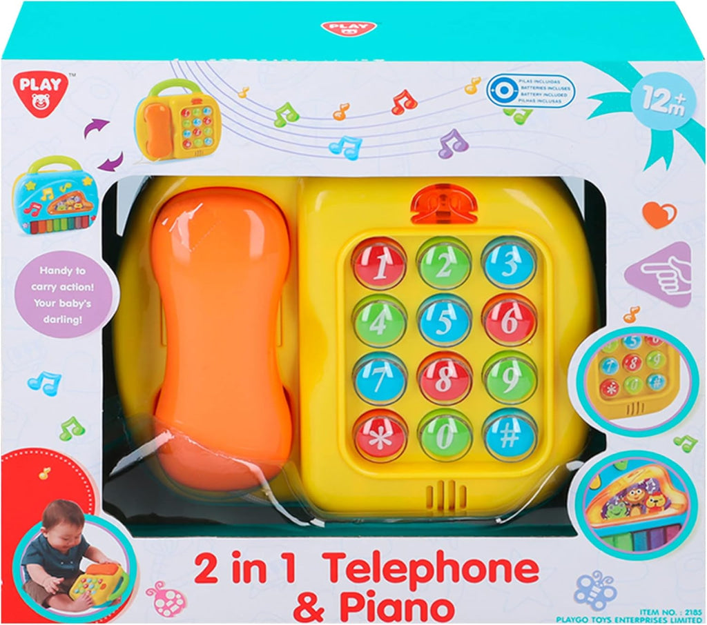 Playgo 2 In 1 Telephone & Piano - Playgo