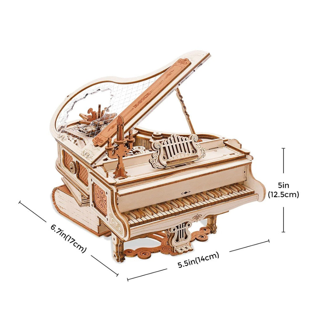Robotime Rokr Magic Piano Mechanical Music Box 3D Wooden Puzzle Amk81 Dropship