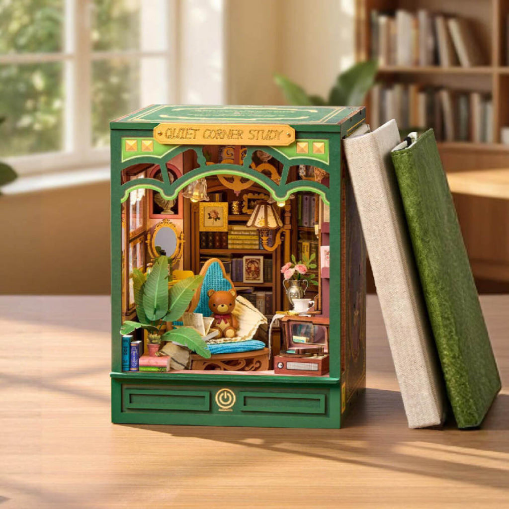 Robotime Rolife DIY Book Nook Kit - Quiet Corner Study TGE03 - Dropship