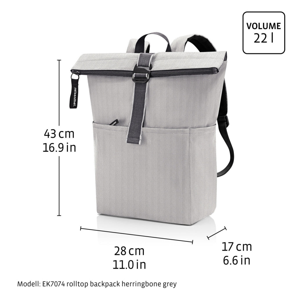rolltop backpack black