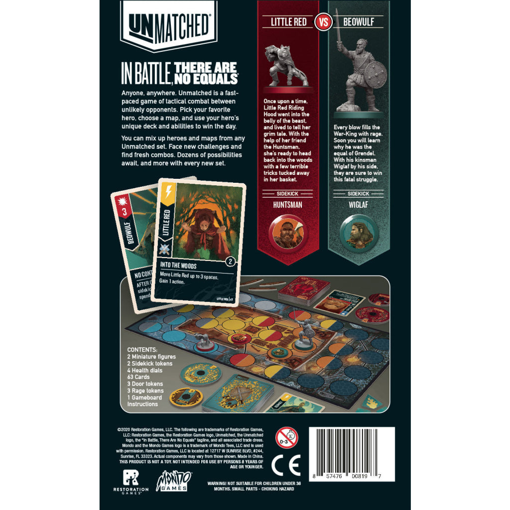 Unmatched: Little Red Riding Hood vs. Beowulf - Board Games