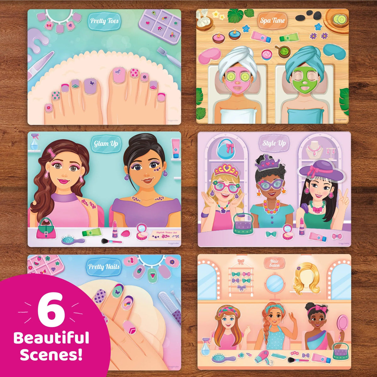 Hair & Makeup Reusable Sticker Activity Set