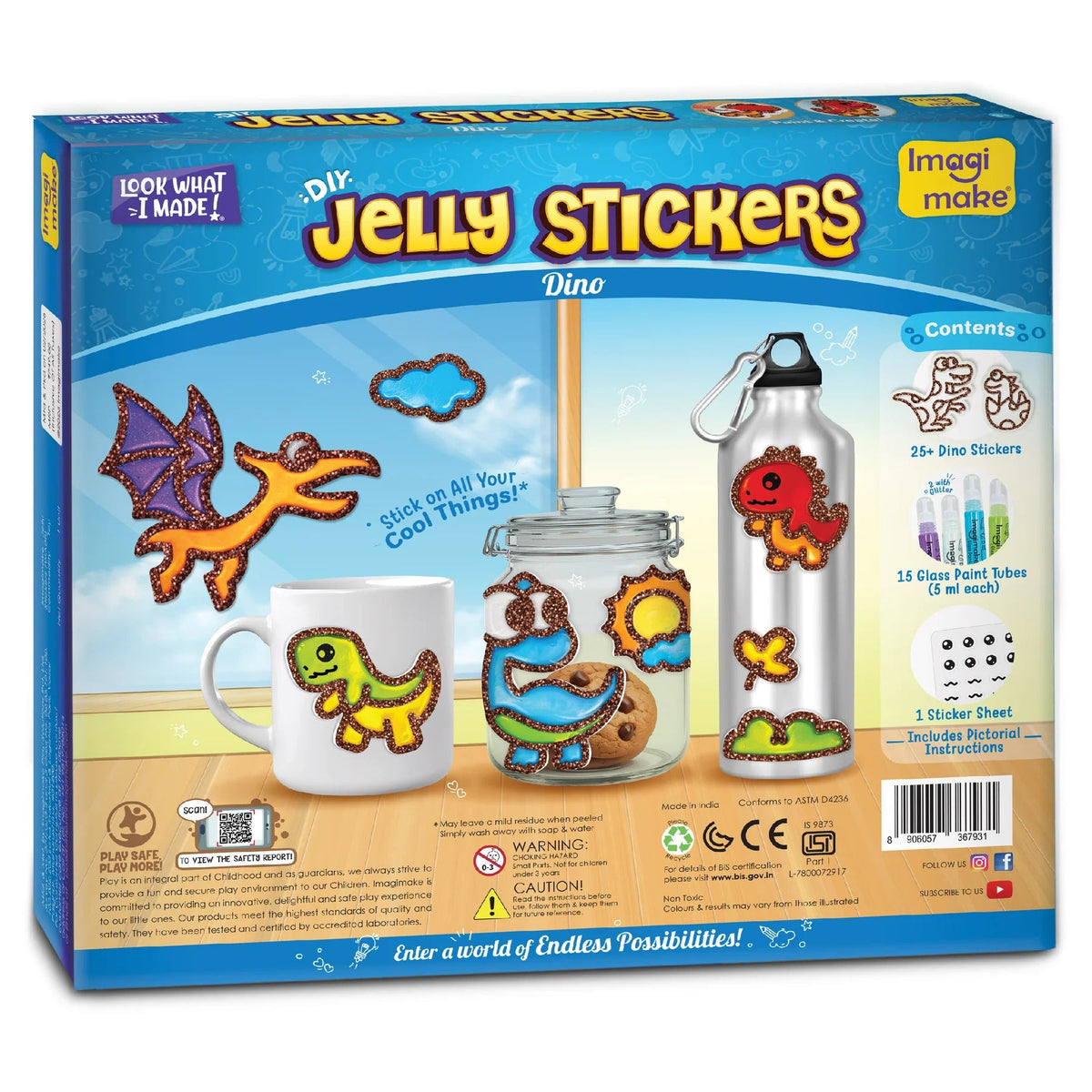 DIY Dinosaur Jelly Sticker-Making Kit