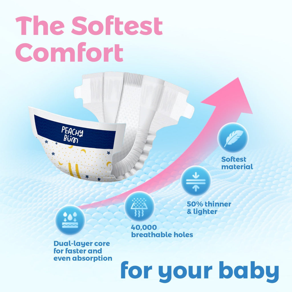 [1 Carton] 3 Pack Cloud Soft Diapers - Bundle