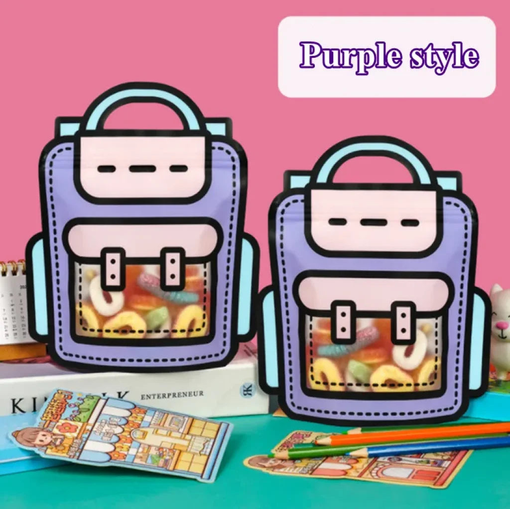100Pcs School Bag Packaging Self-Lock For Kids Party