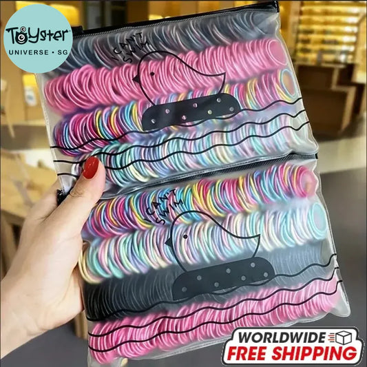 100Pcs/Set Girls Elastic Hair Bands Accessories