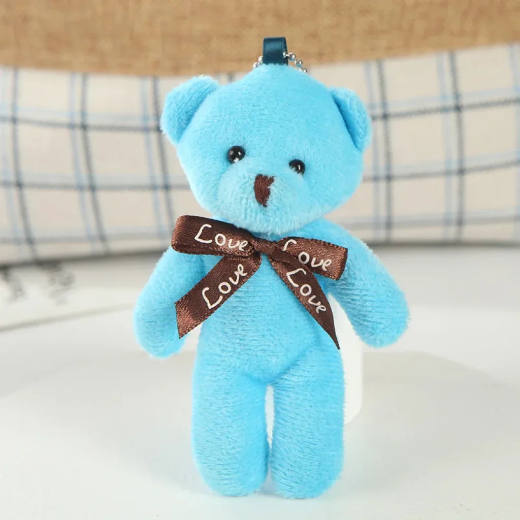 14/100Pcs Teddy Bear Plush Keychain