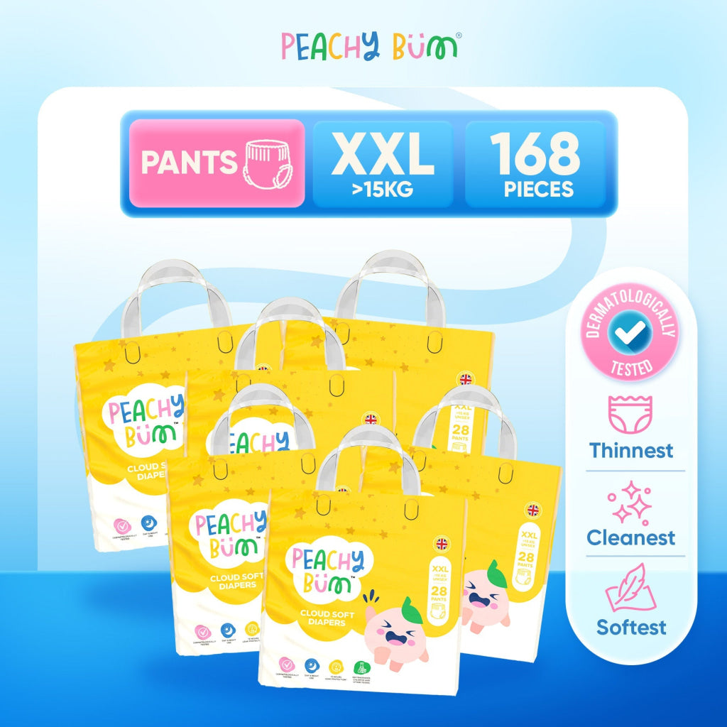 [2 Cartons] 6 Pack Cloud Soft Diapers - Pants / XXL (28 Pieces/Pack) - Bundle
