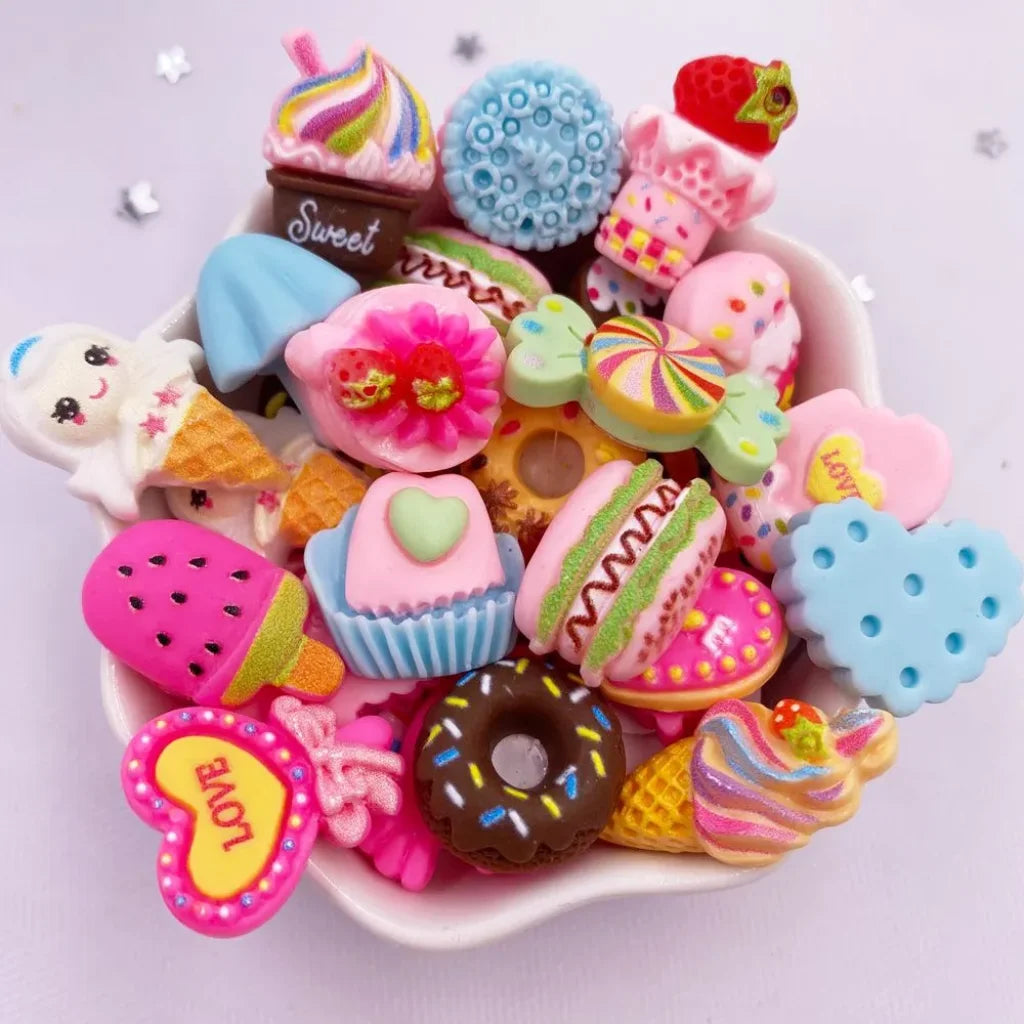 20Pcs Colorful Assorted Self Adhesive Popsicle Cake Candy