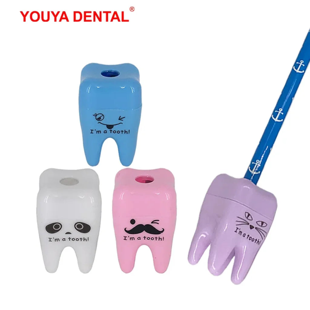 20Pcs/Lot Cute Pencil Sharpener Tooth Shaped