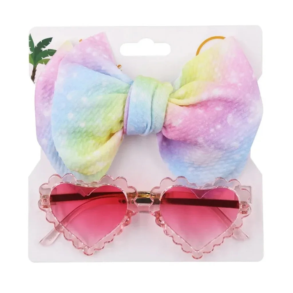 2Pcs/Pack Baby Headband Sunglasses Kids Headwear
