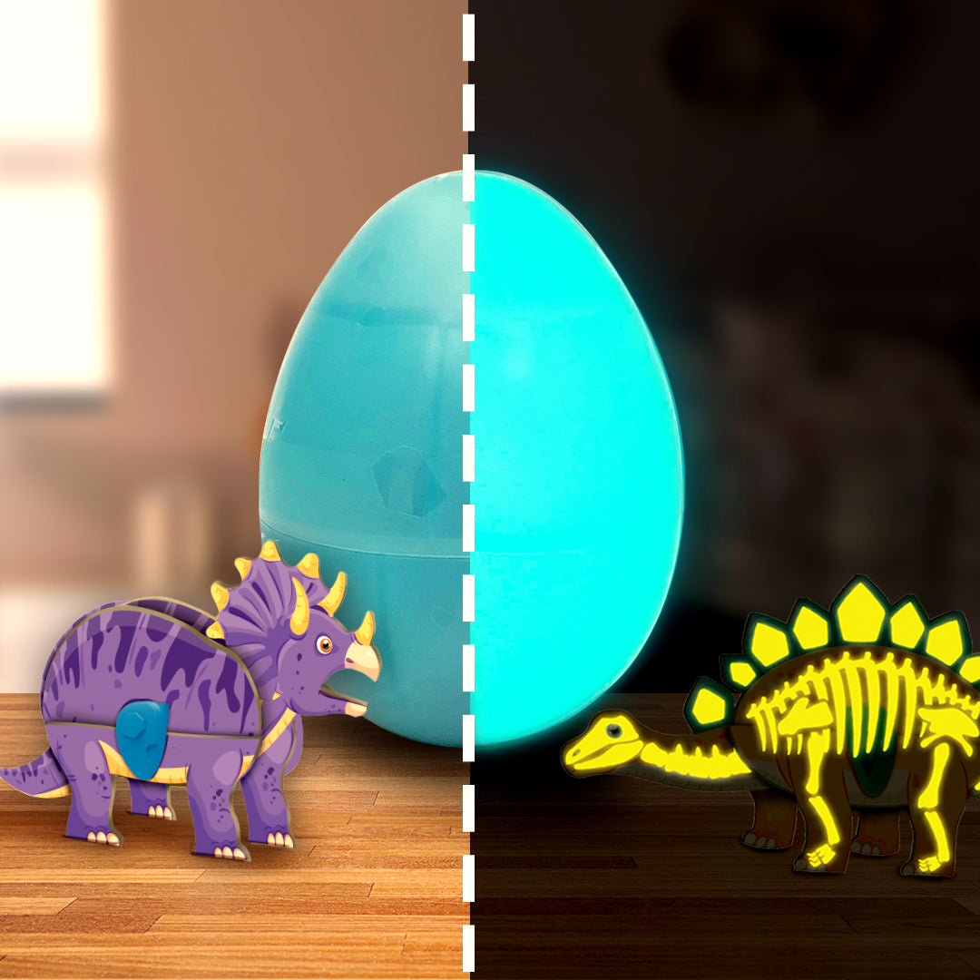 Glow In The Dark Dinos & Egg - Set Of 3 Eggs