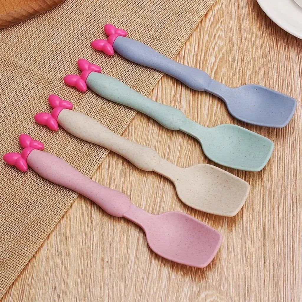 3Pcs/Set Wheat Straw Baby Tableware Set