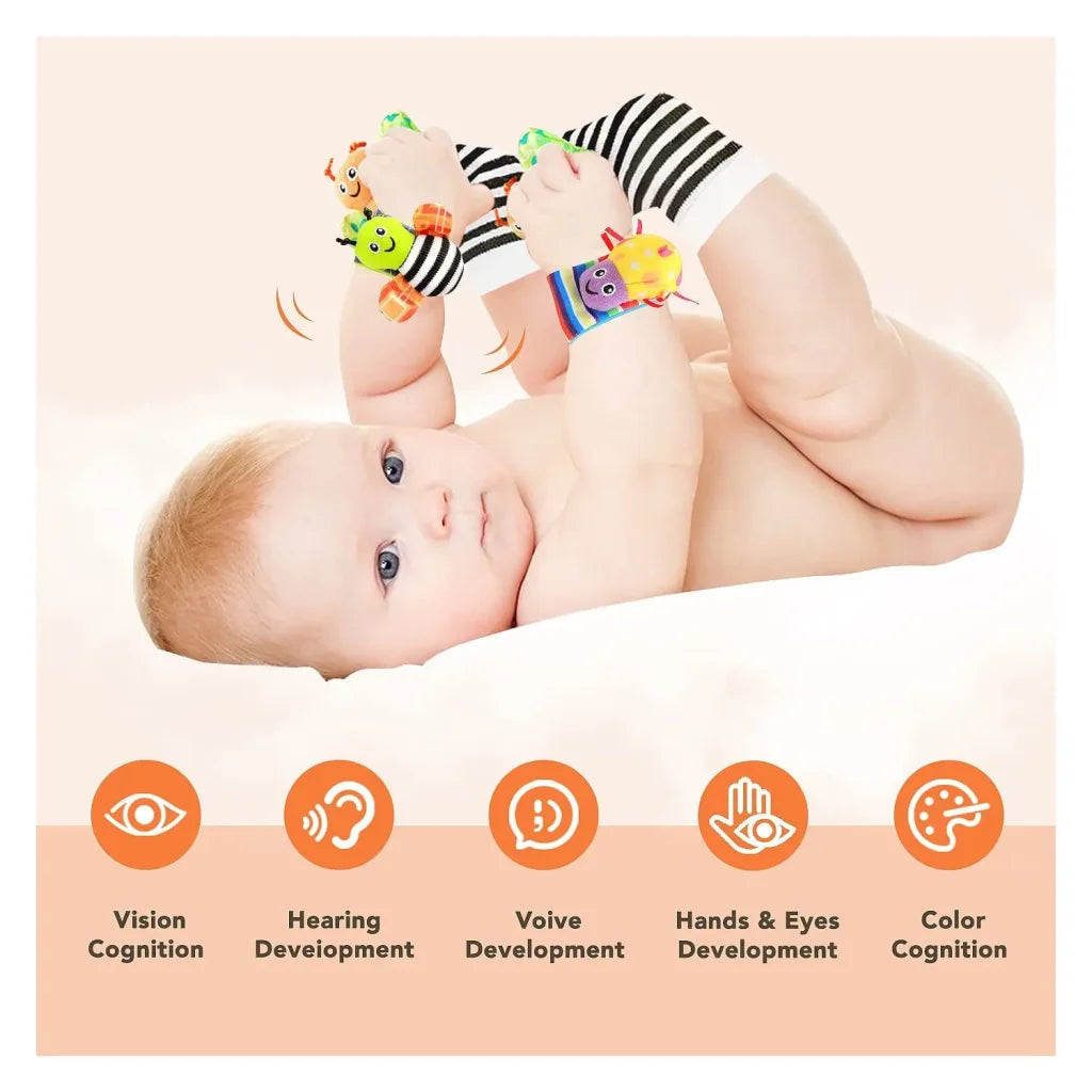 4Pcs/Set Baby Rattle Cute Stuffed Animals