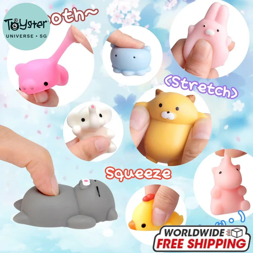 50-5Pcs Kawaii Squishies Mochi Anima Squishy Toys For Kids Antistress Ball Squeeze Party Favors