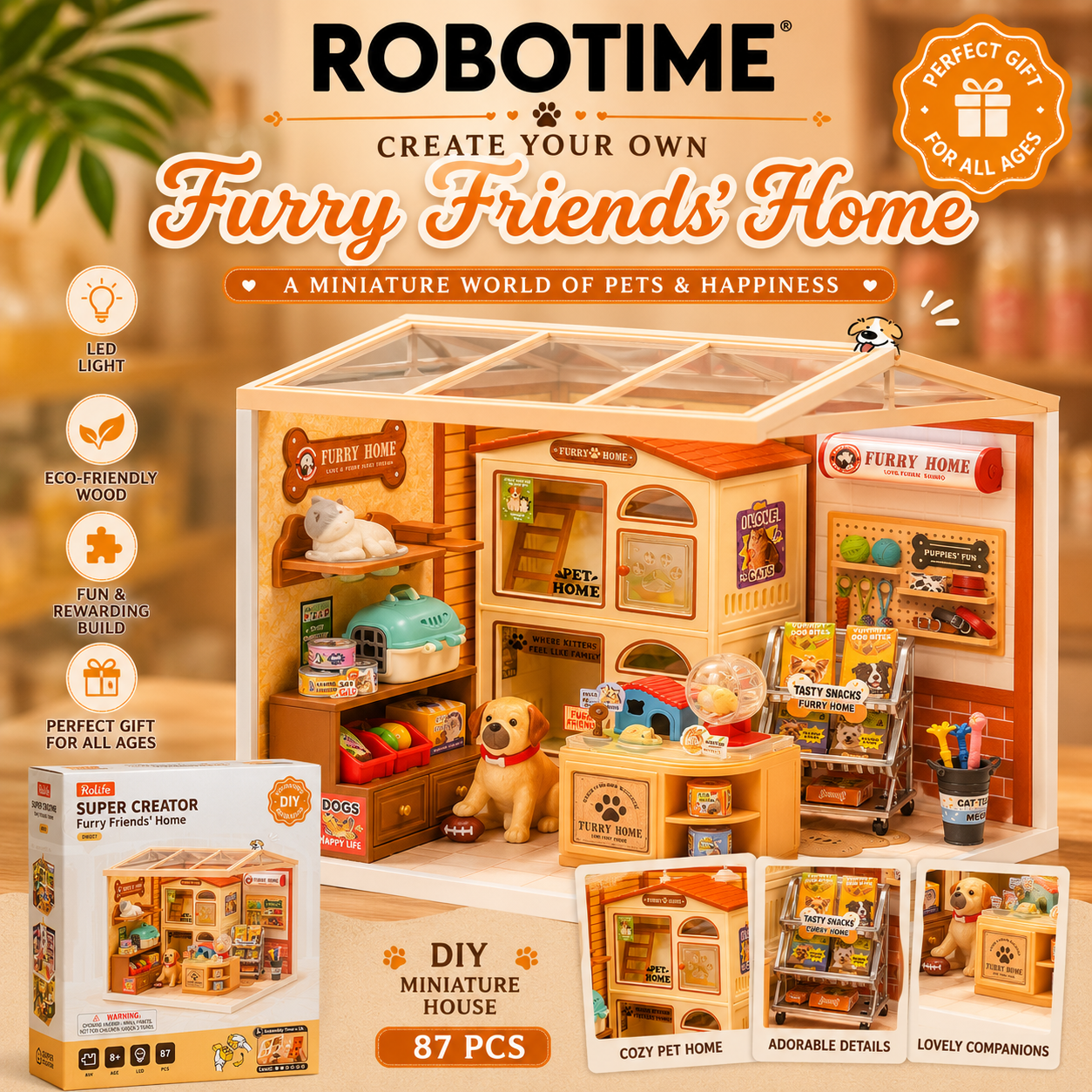 Robotime Rolife タイムトラベル DIY ブックヌークシェルフインサート TGB04