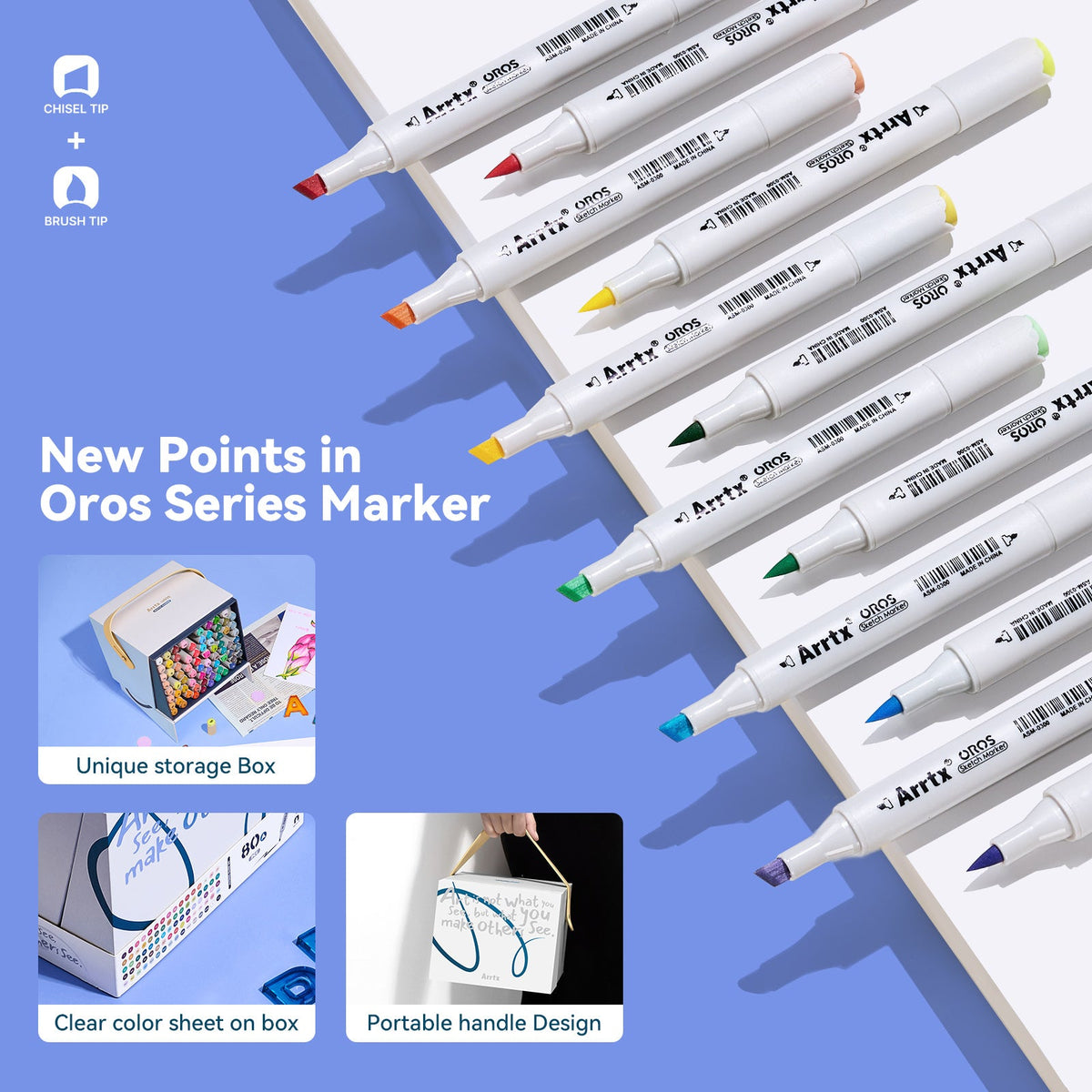 Arrtx Brush Alcohol Markers Oros 80 Colors