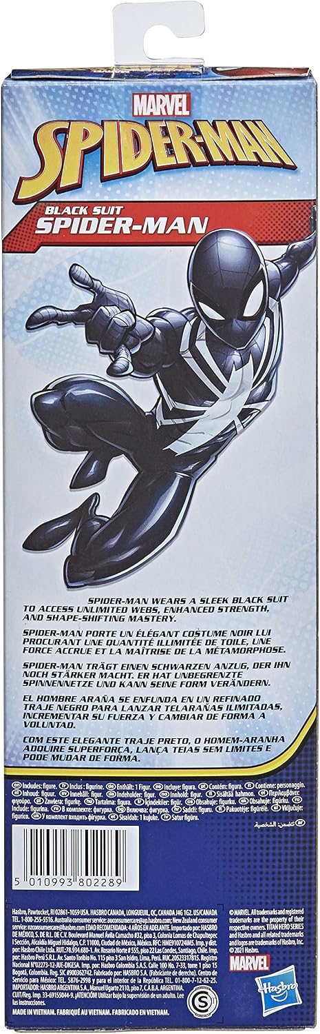 Hasbro Marvel Spider Man Titan Series Black Suit Spider man (U.P. $21.90)