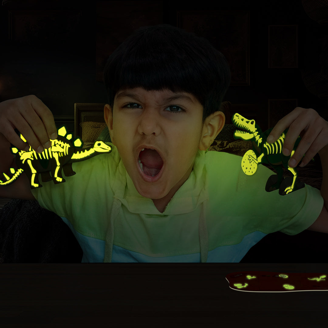 Glow In The Dark Dinos & Egg - Set Of 3 Eggs