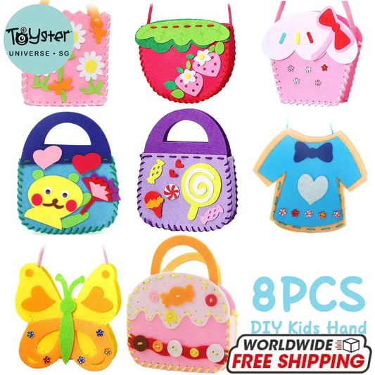 8Pcs Kids Sewing Kit Diy Felt