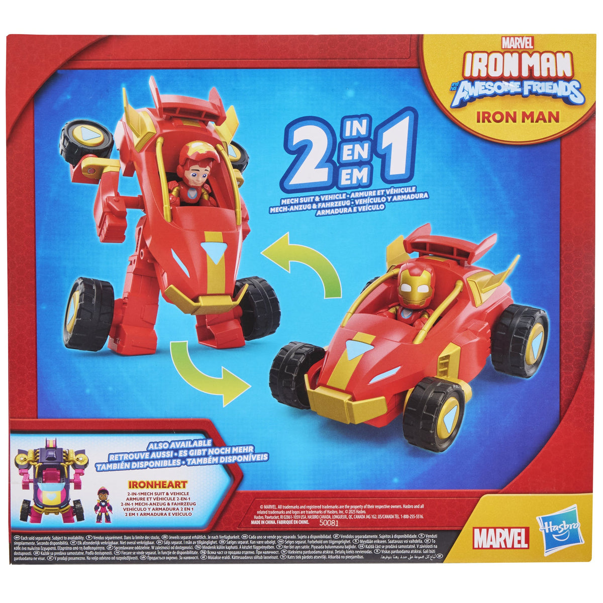 Hasbro Marvel Iron Man And His Awesome Friends Iron Man 2-In-1 Mech Suit & Vehicle (U.P. $41.90)