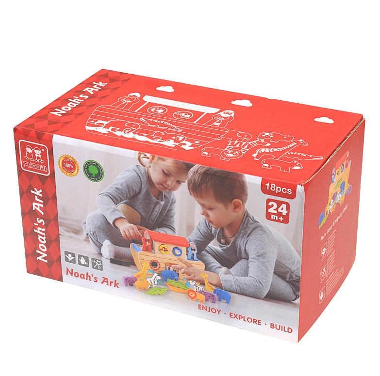 PHOOHI Wooden Noah’s Ark - PHOOHI