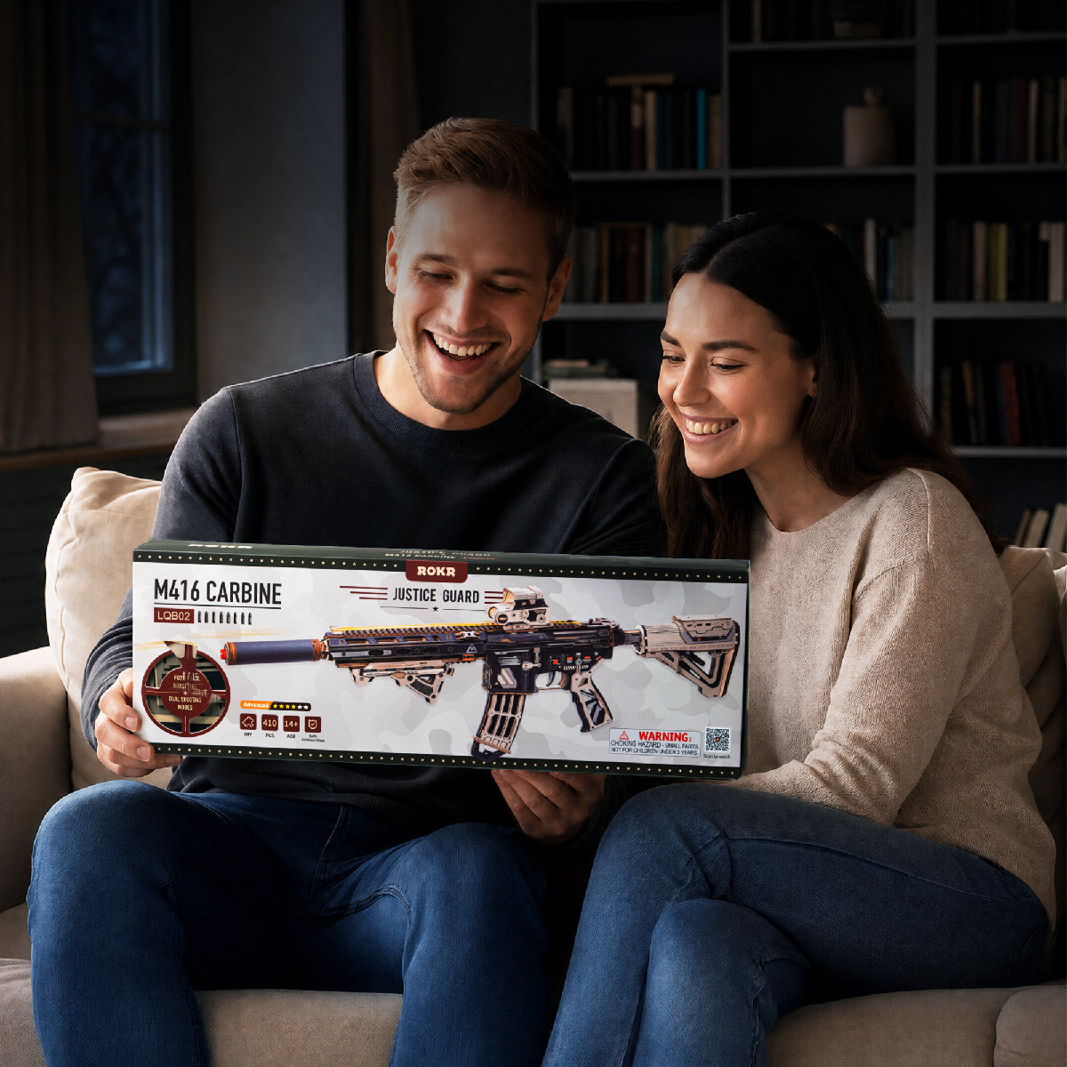 Robotime ROKR M416 Carbine 3D Wooden Puzzle LQB02