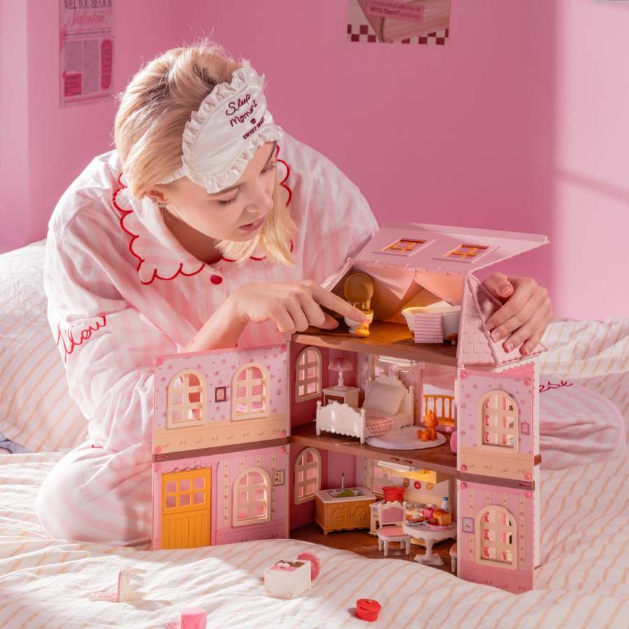Robotime Rolife DIY Dollhouse Kit- Haley Island Fairy Rose Cottage HH001