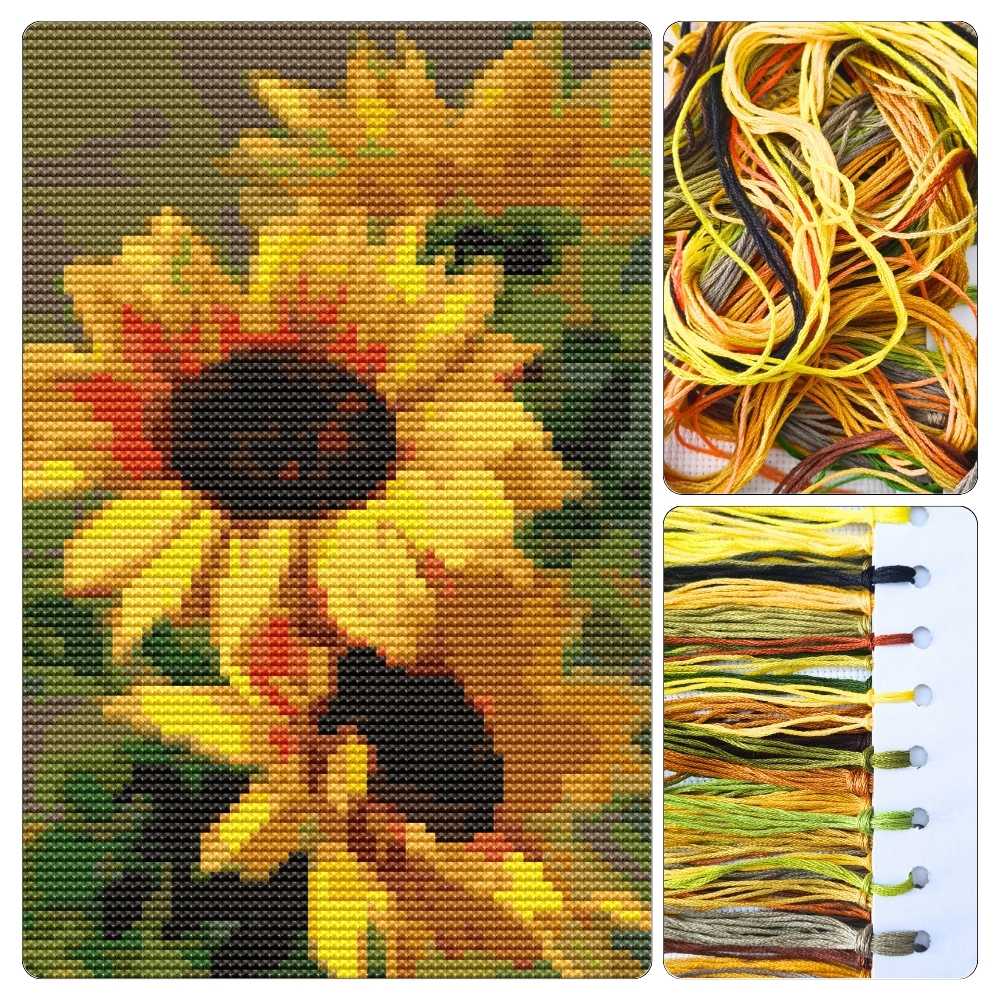 Sunflowers Mini Cross Stitch Kit