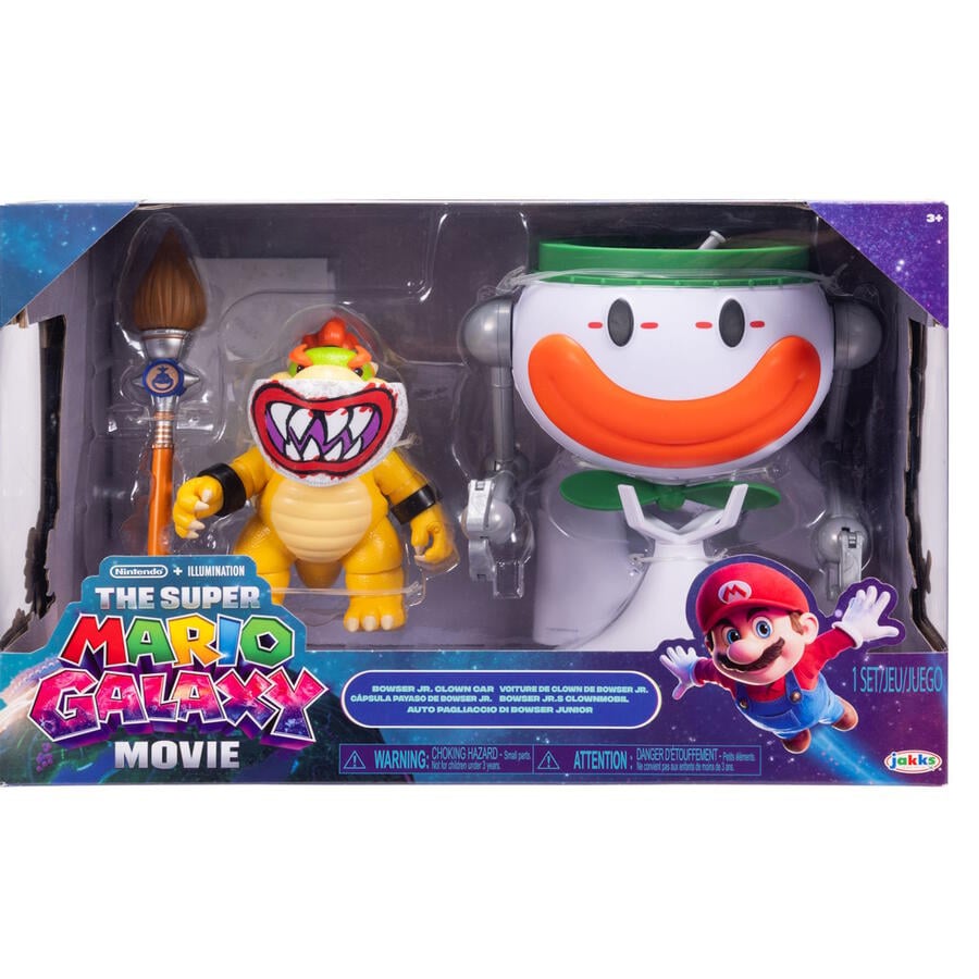 The Super Mario Galaxy Movie - 5” Bowser Jr. with Clown Car Paintbrush and Water-Reveal Stickers - Nintendo