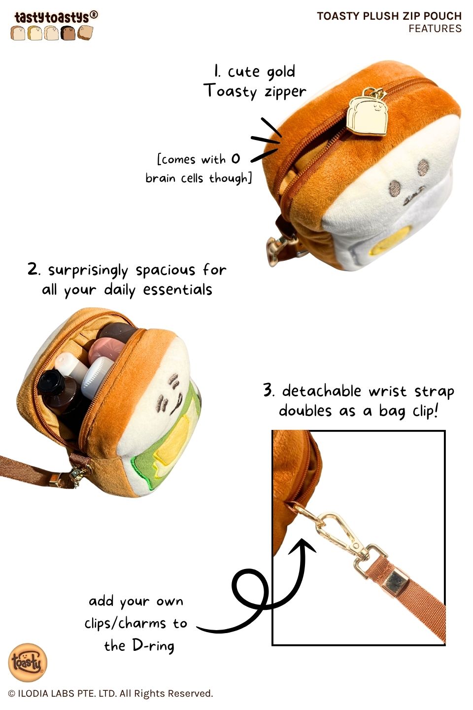 Toasty Plush Zip Pouch