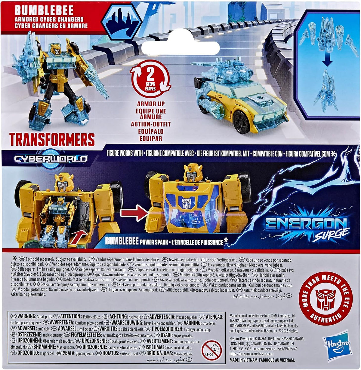 Transformers Cyberworld Armored Cyber Changers Bumblebee (U.P. $24.90)
