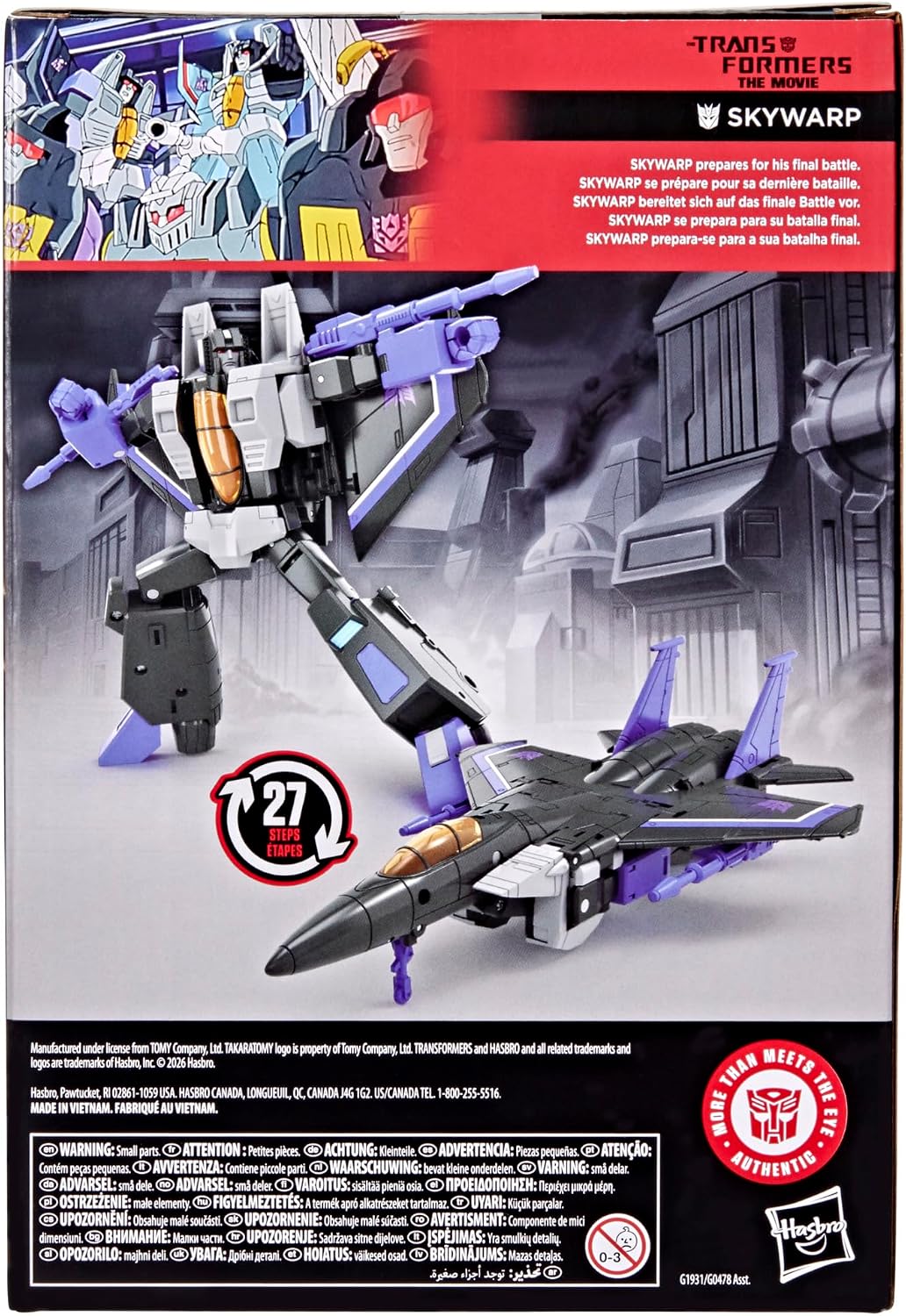 Transformers Studio Series The Transformers The Movie Voyager Class Skywarp (U.P. $62.90)