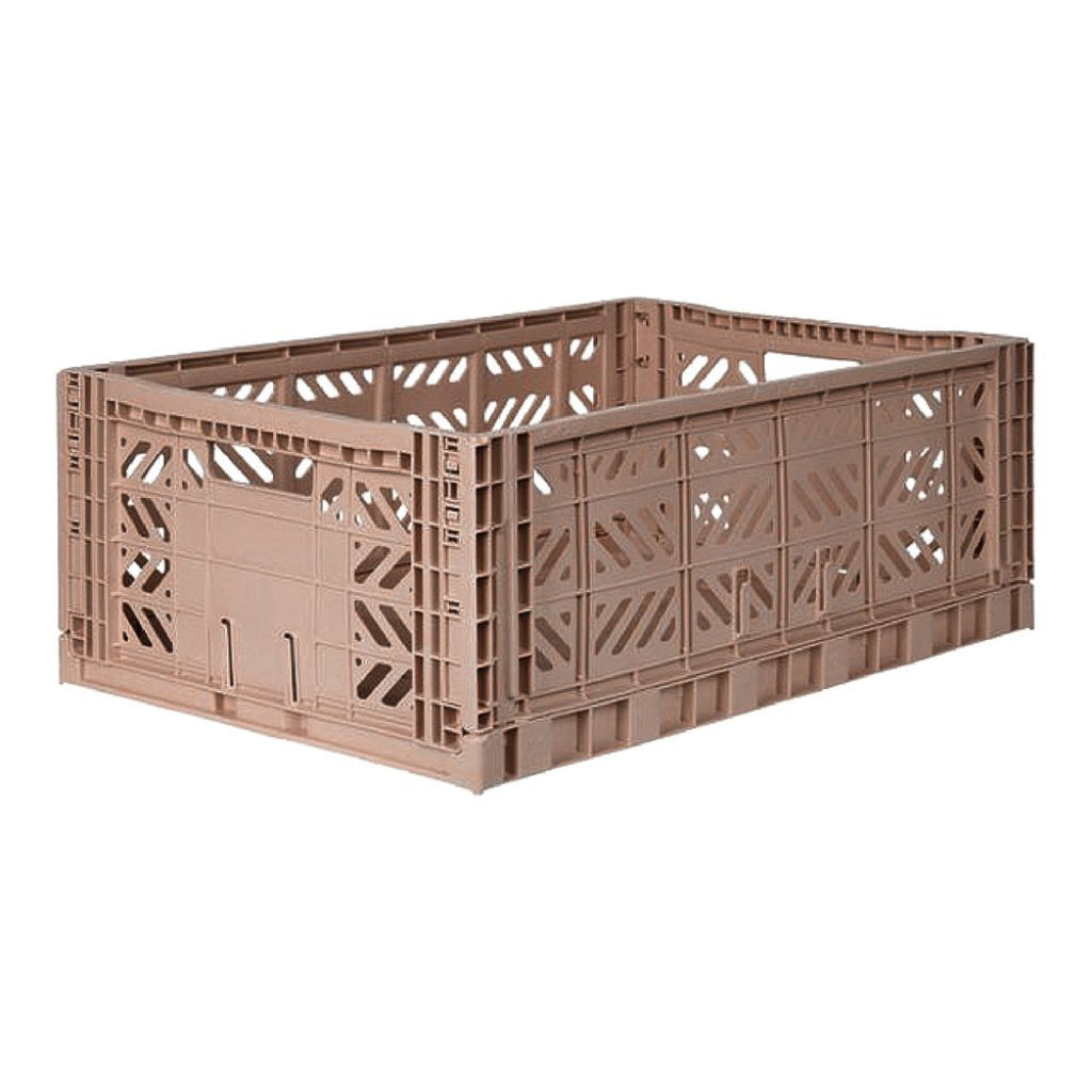 Aykasa Folding Maxibox Colour Crate - Warm Taupe - Storage
