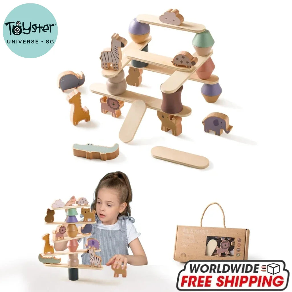 Baby Wooden Animal Stacking Toys