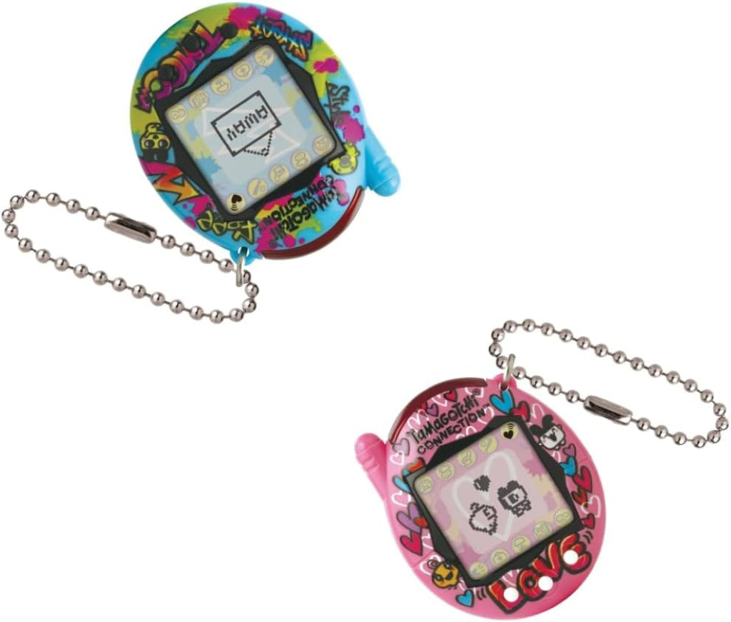 Bandai Tamagotchi Connection True Friends - Blue Graffiti And Pink
