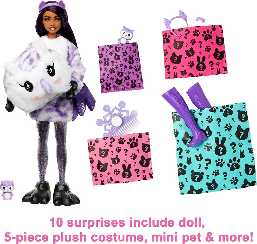 Barbie Cutie Reveal Fantasy Series Doll With Owl Plush Costume