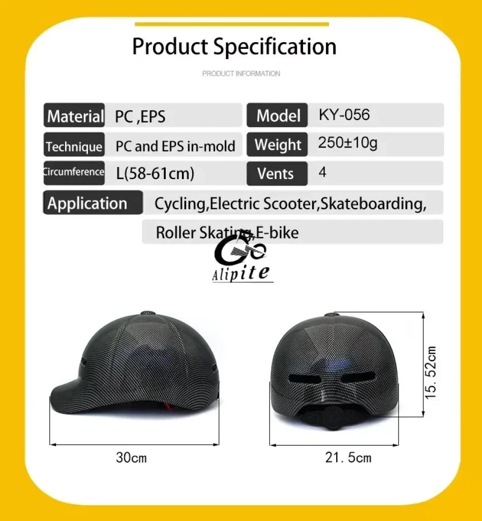 Baseball Cap Safety Helmet Grey