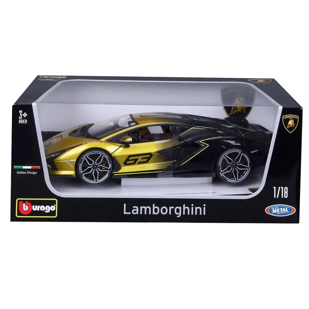Bburago 1:18 Lamborghini Sian Fkp 37 Simulation Alloy