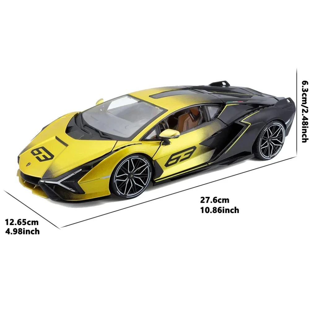 Bburago 1:18 Lamborghini Sian Fkp 37 Simulation Alloy
