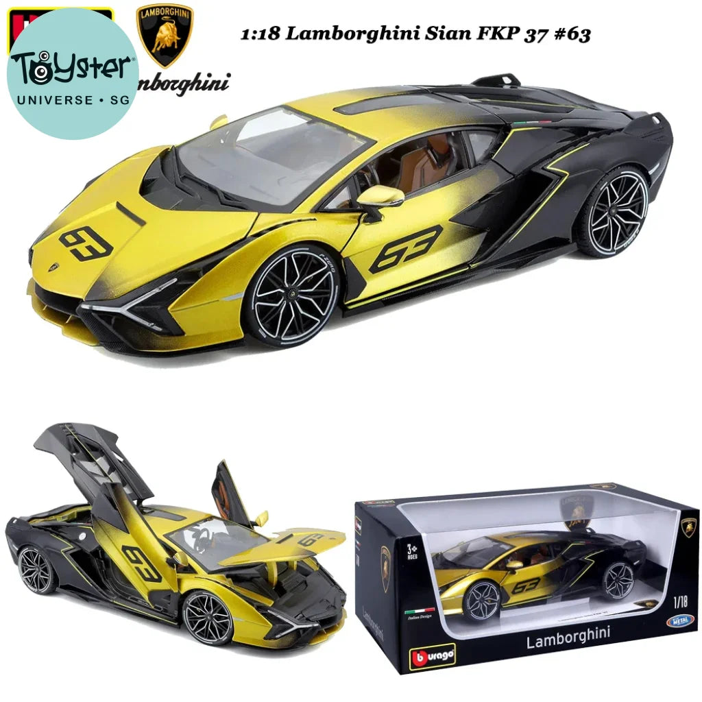 Bburago 1:18 Lamborghini Sian Fkp 37 Simulation Alloy