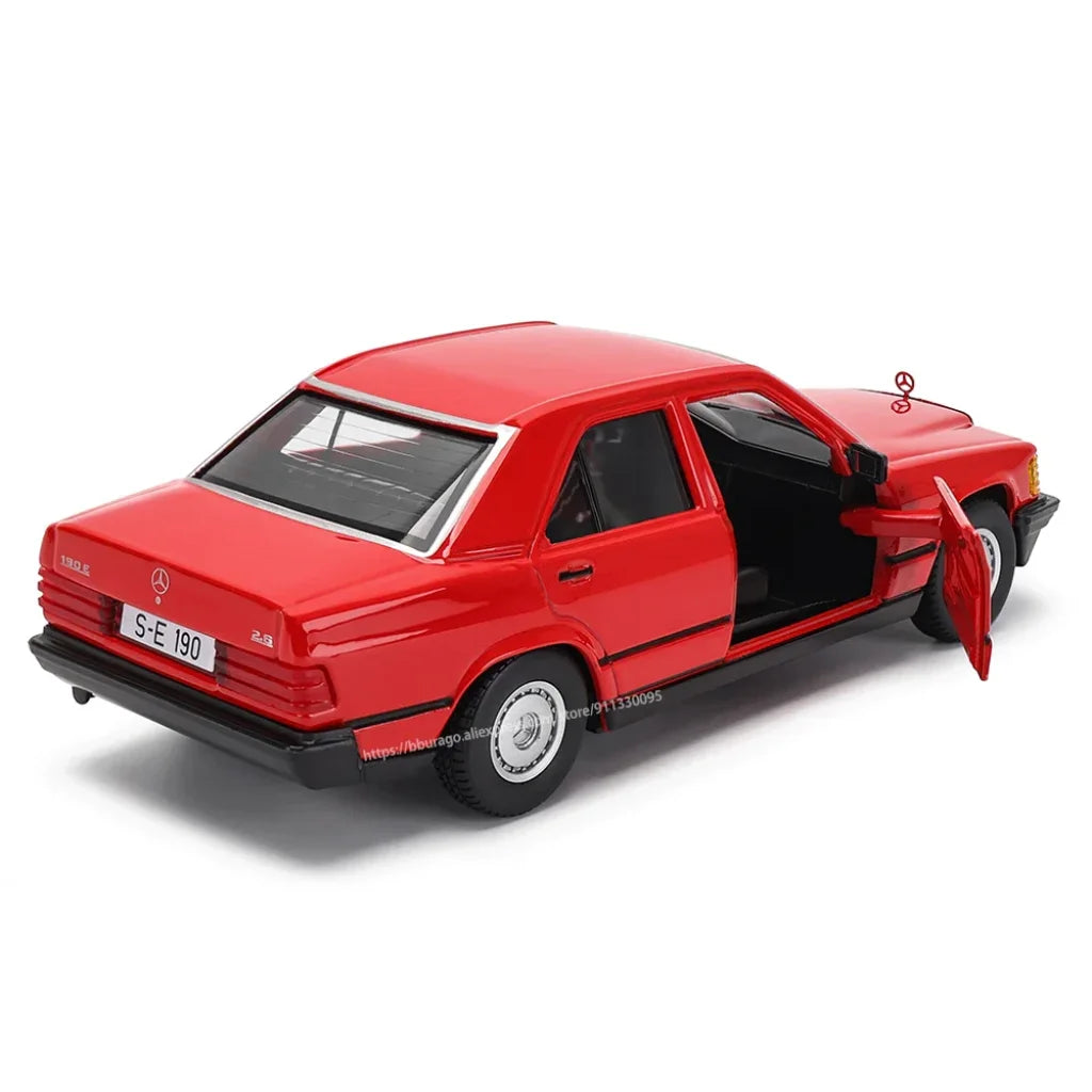 Bburago 1:24 1987 Mercedes Benz 190E Alloy Racing Car Alloy Luxury Vehicle Diecast